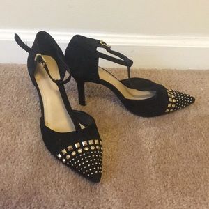 ~worn once~ BCBG ankle strap studded heels